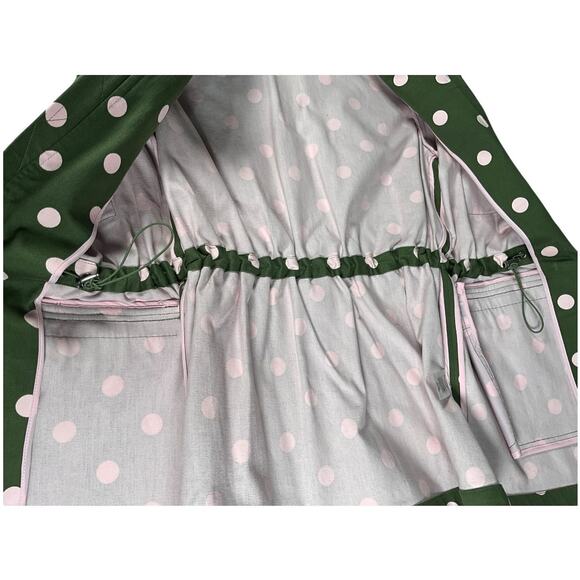 Halogen x Atlantic-Pacific Olive Green Polka Dot Utility Jacket Size Small NWOT - Picture 12 of 14